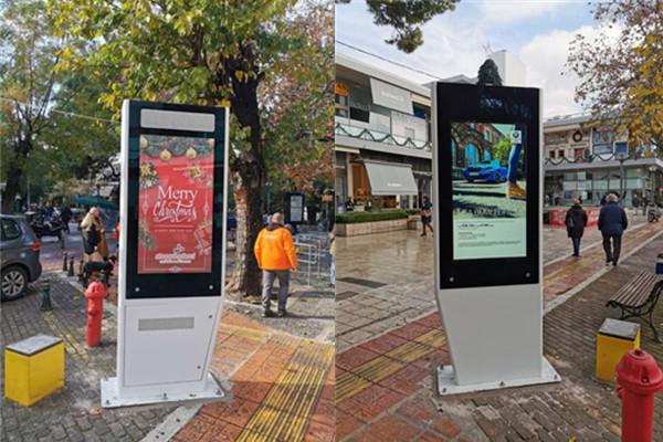 希臘55寸室外立式廣告機(jī)?
